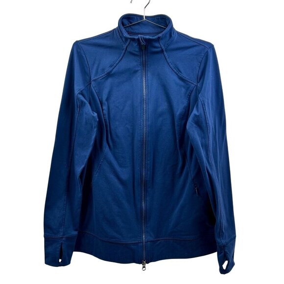 EUC - Duluth Trading Womens Navy Zip-Up Athletic Jacket M Nylon/Spandex - Picture 3 of 10